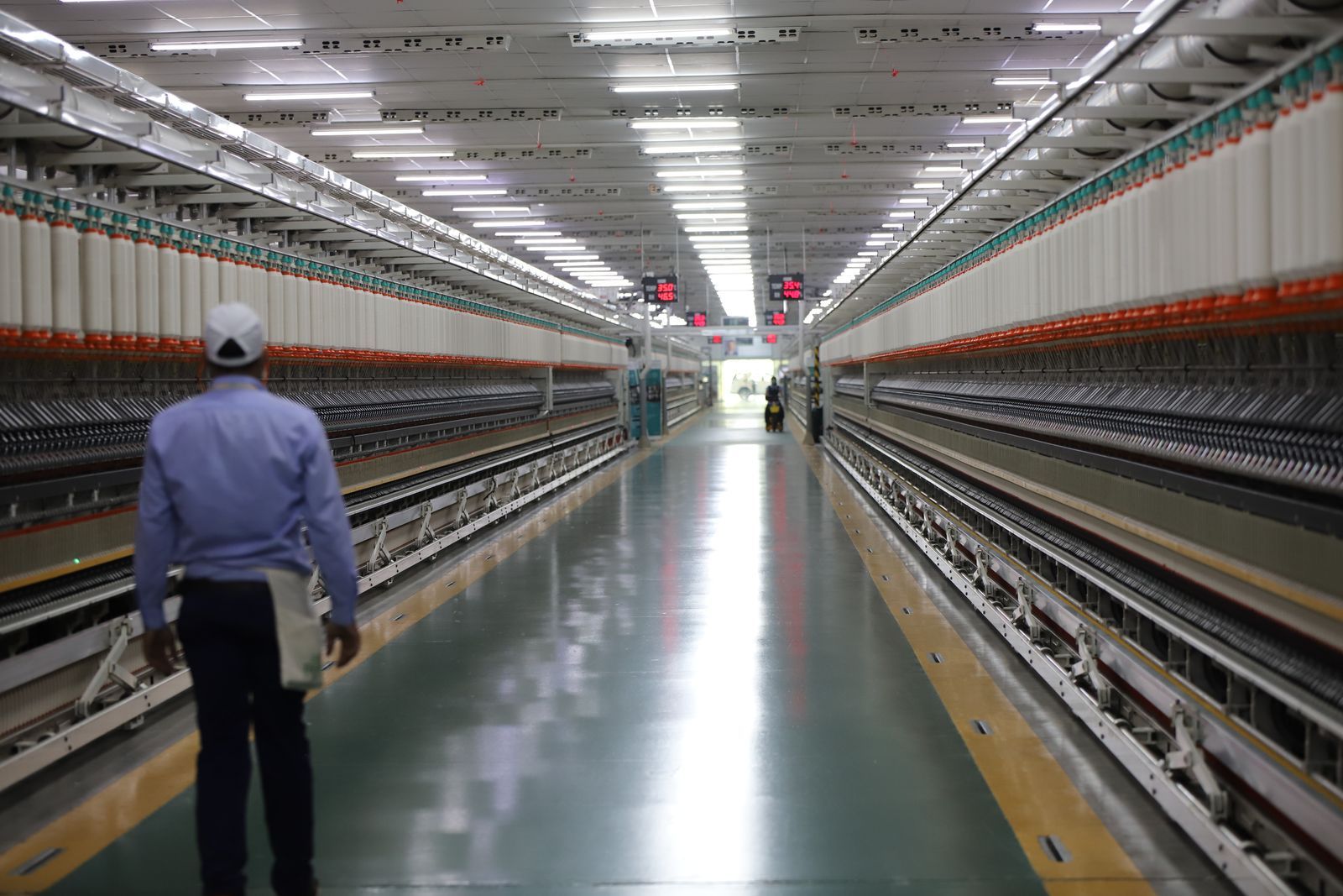 A plant manager walking the floor